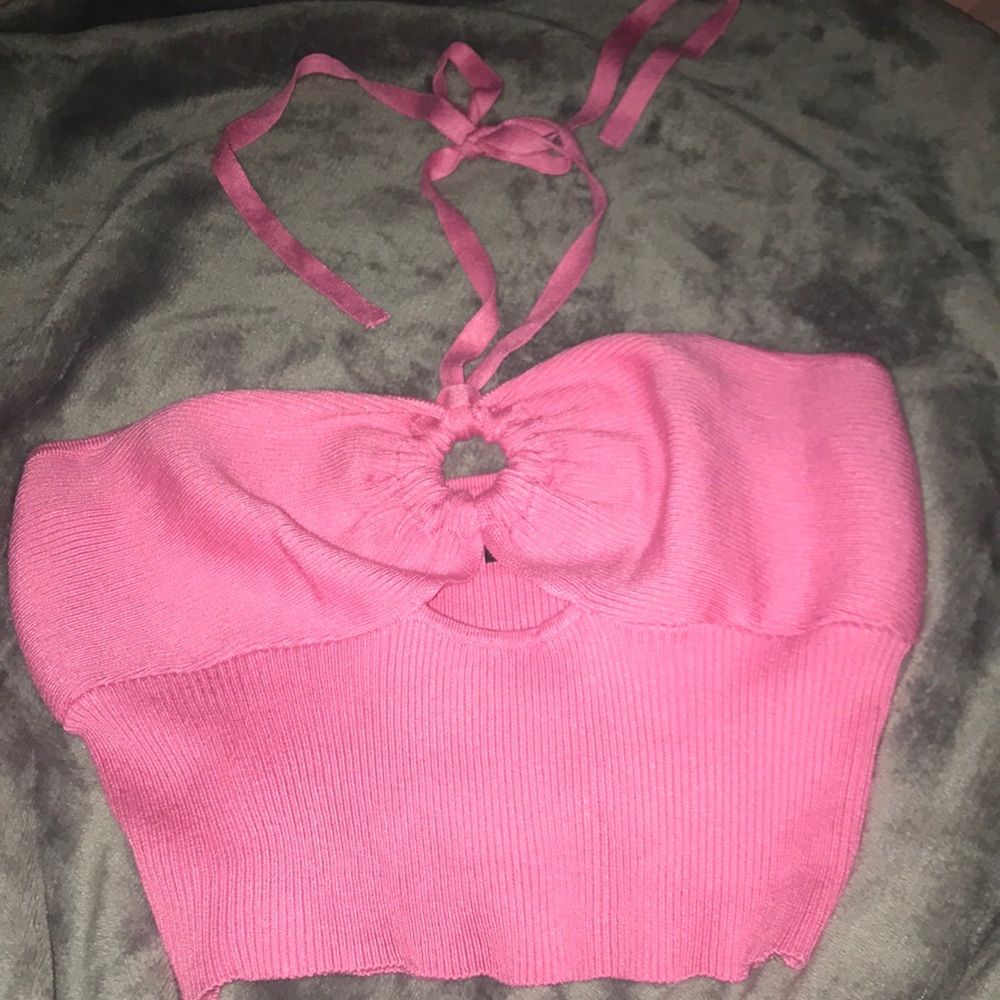 Large Pink Halter Top